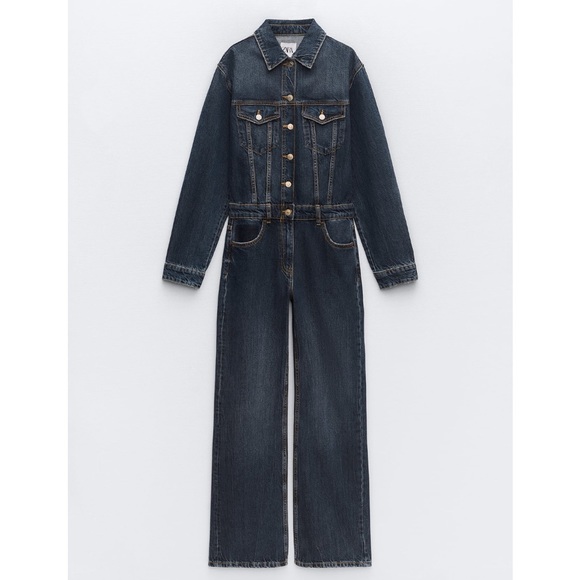 Zara Denim TRF Jumpsuit - Picture 10 of 14